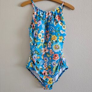 Jantzen Floral High Neck One Piece Swimsuit